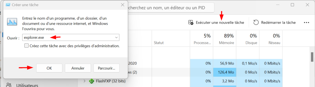 13 solutions pour réparer un menu démarrer Windows 11 qui ne s'affiche pas 5 relancer explorateur windows 11