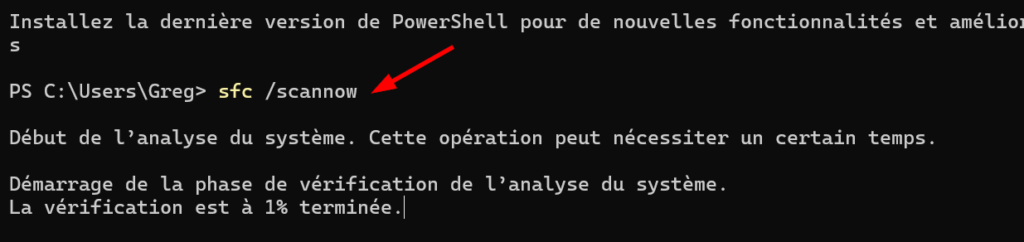 13 solutions pour réparer un menu démarrer Windows 11 qui ne s'affiche pas 23 vérification des fichiers systèmes windows 11